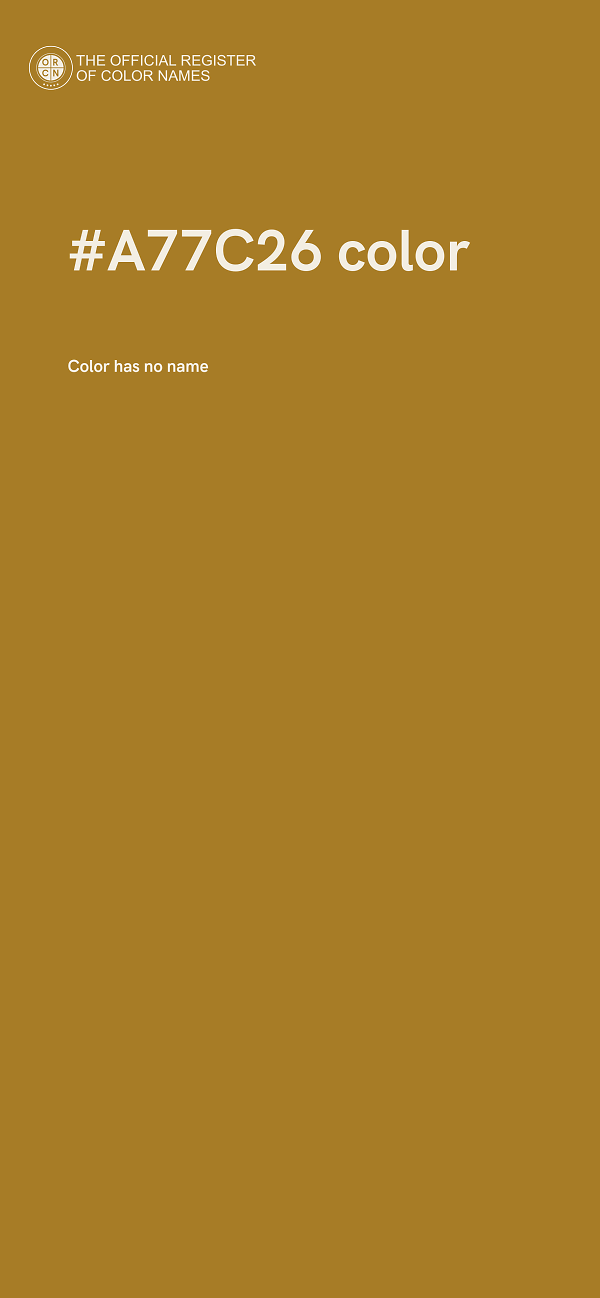 #A77C26 color image