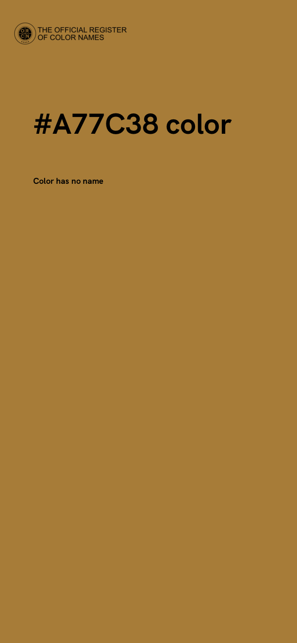#A77C38 color image