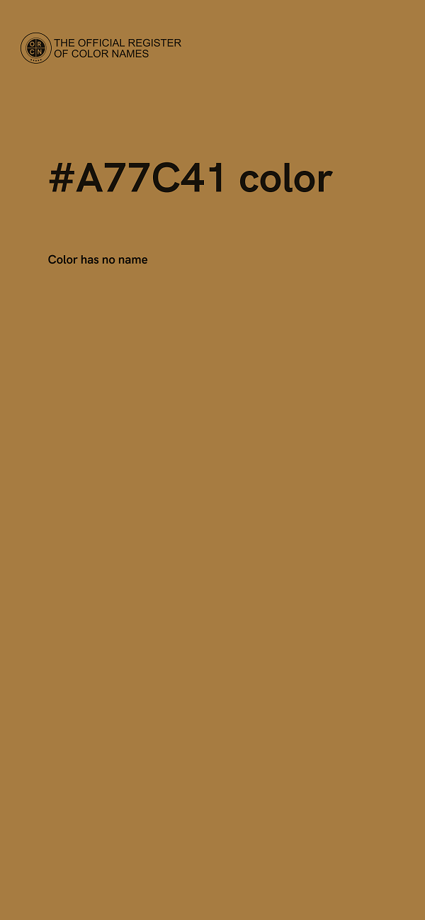 #A77C41 color image