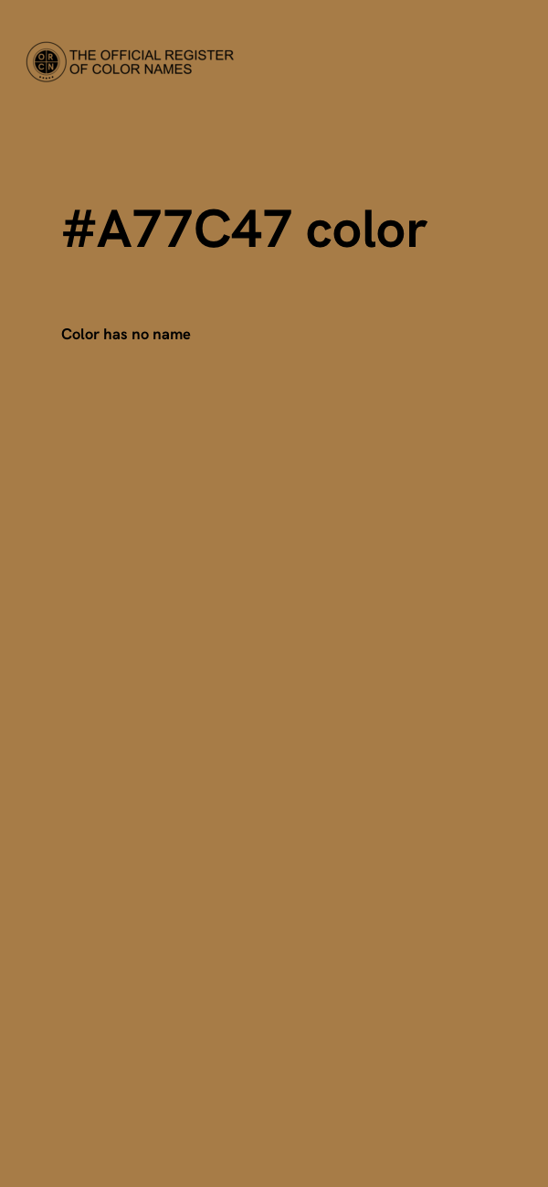 #A77C47 color image