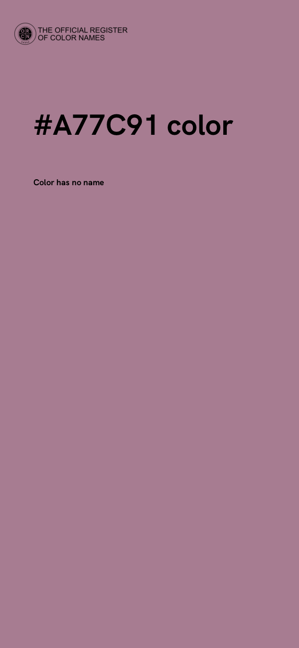 #A77C91 color image