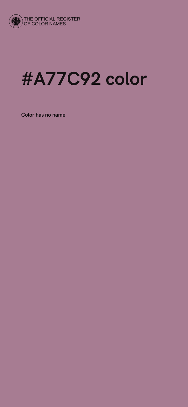 #A77C92 color image