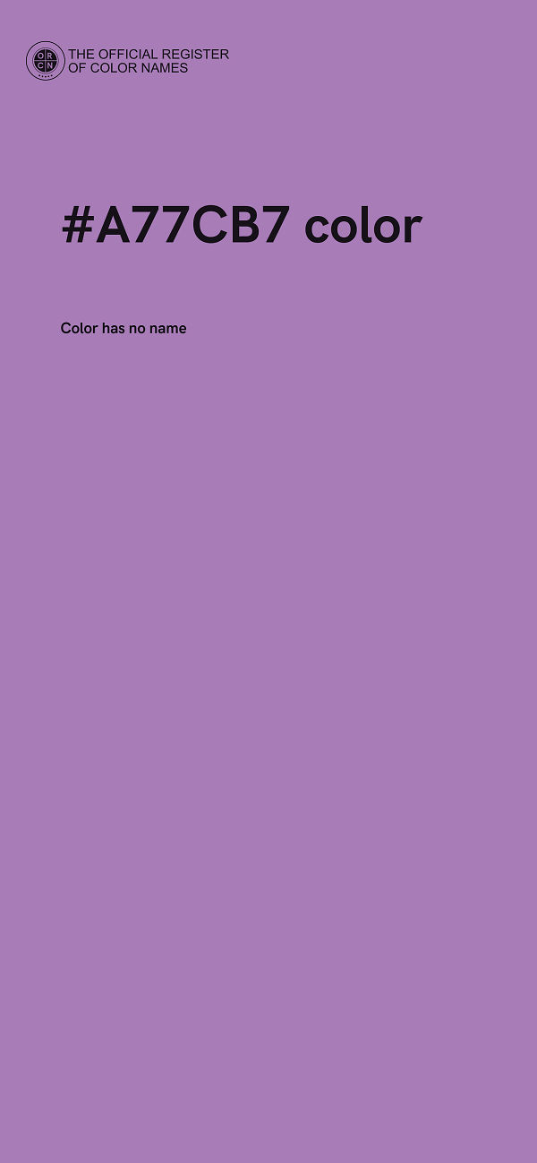 #A77CB7 color image