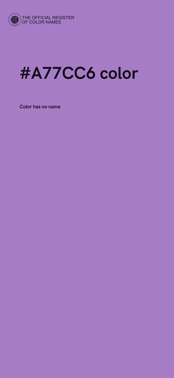 #A77CC6 color image