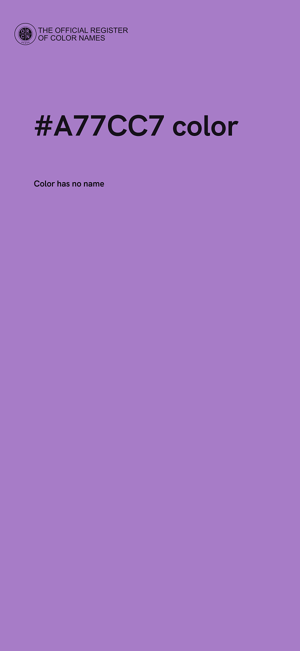 #A77CC7 color image