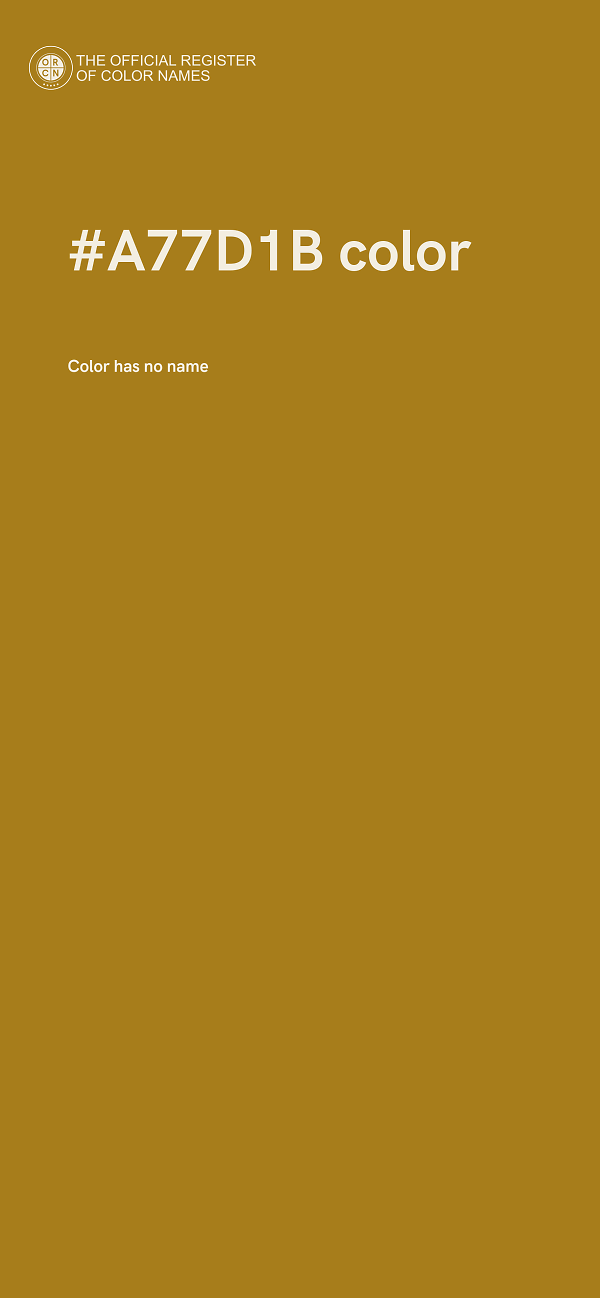 #A77D1B color image