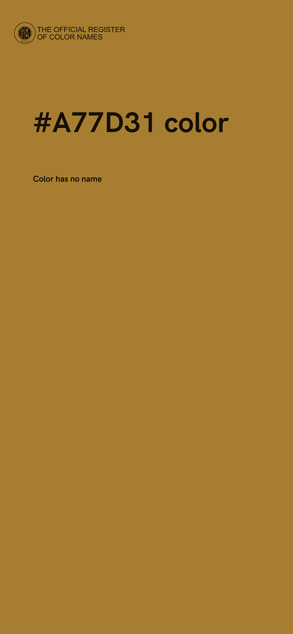 #A77D31 color image