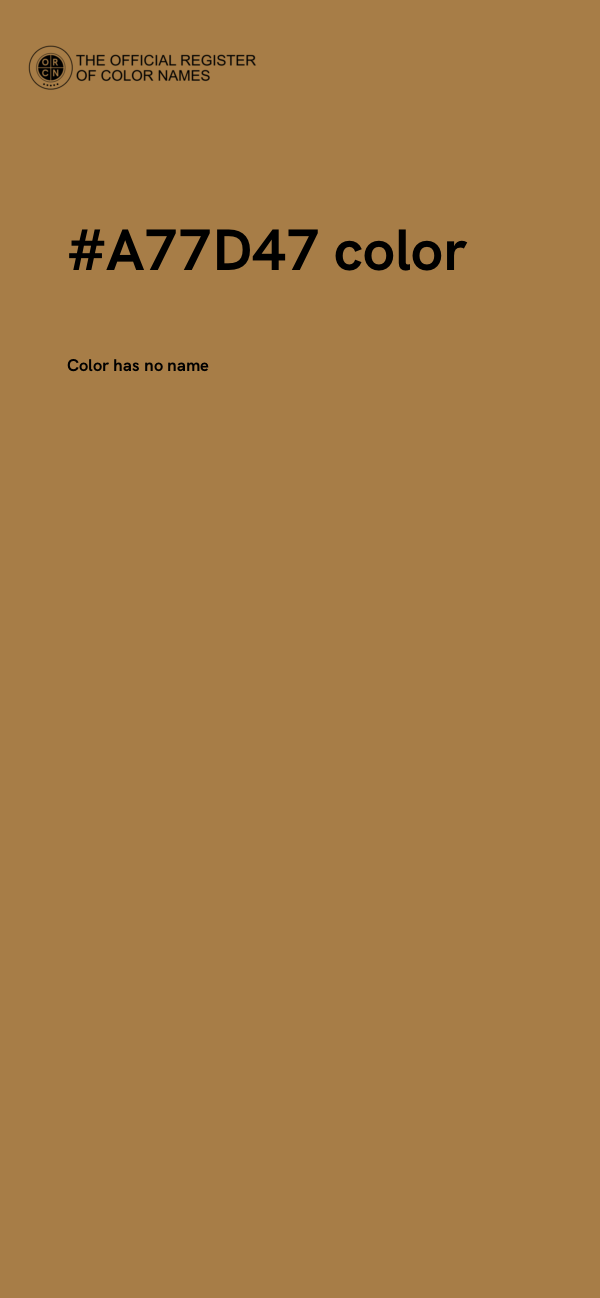 #A77D47 color image