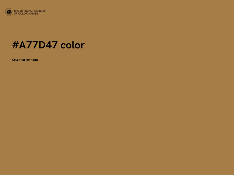 #A77D47 color image