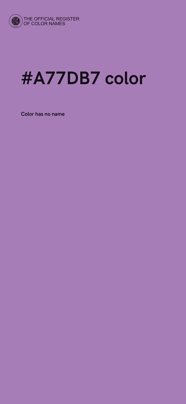 #A77DB7 color image