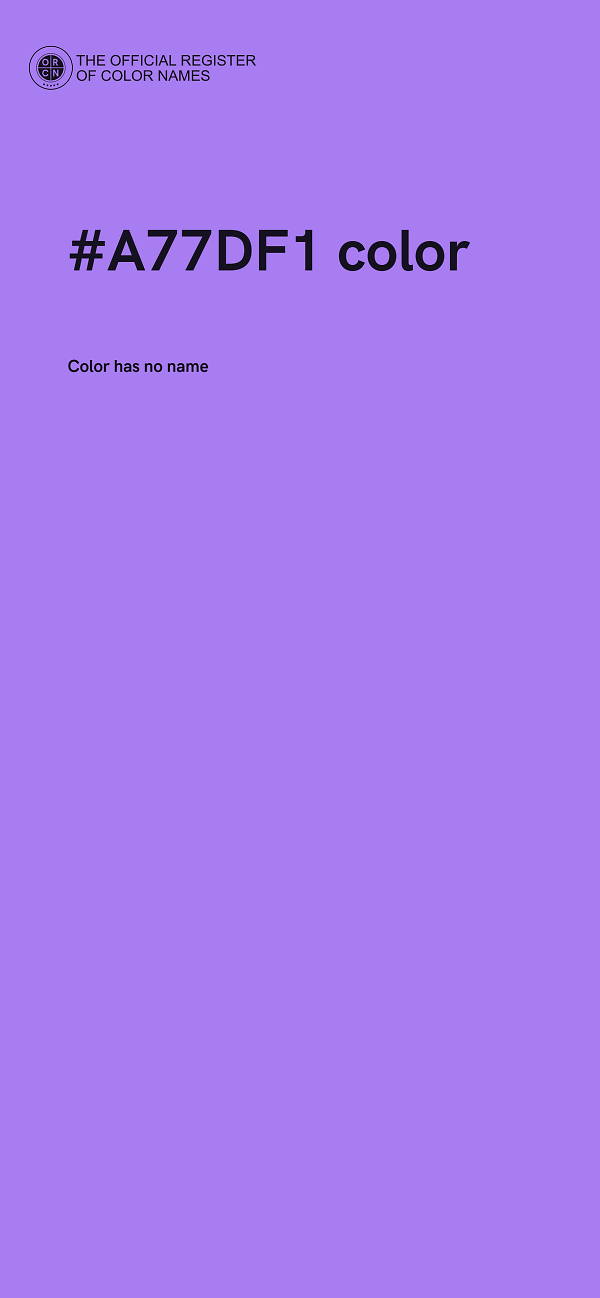 #A77DF1 color image