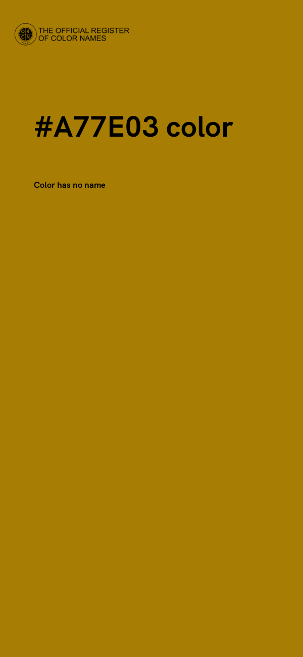 #A77E03 color image