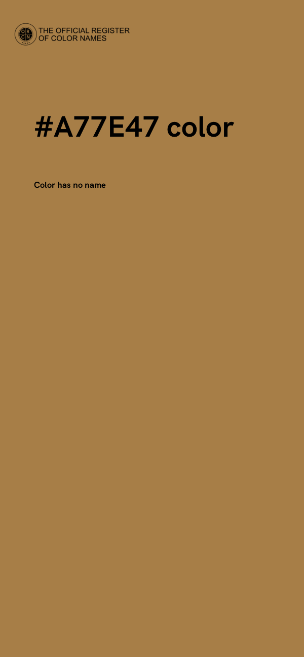#A77E47 color image