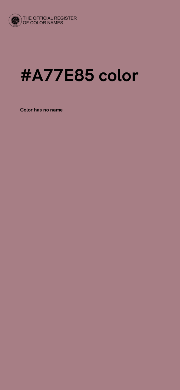 #A77E85 color image