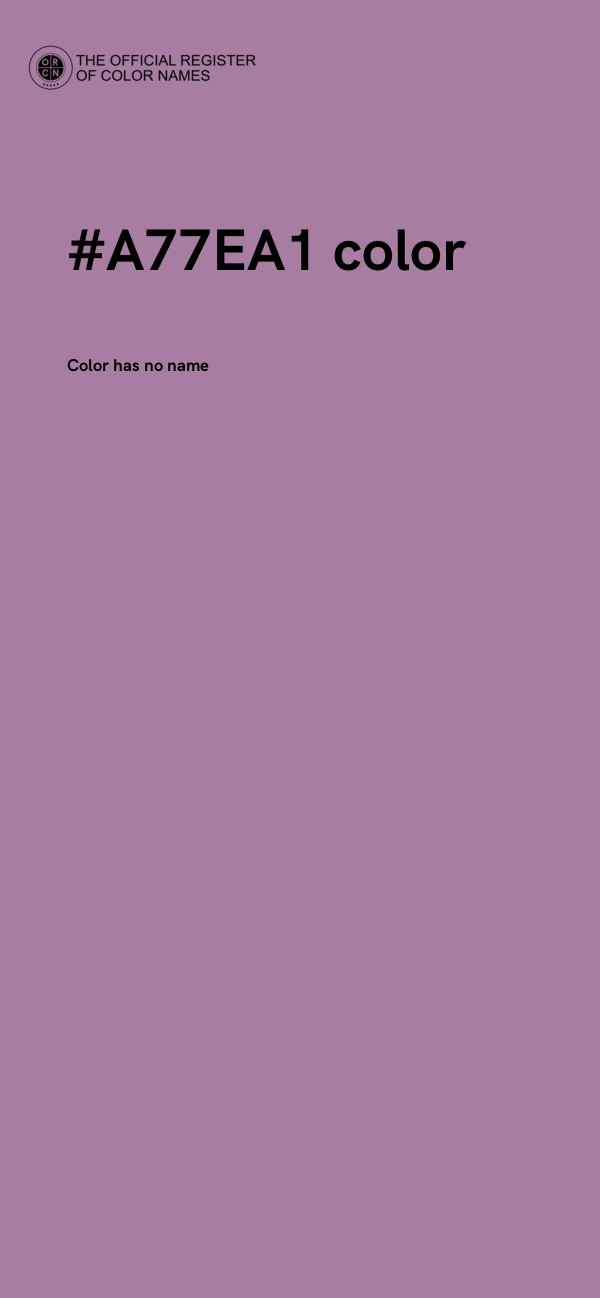 #A77EA1 color image