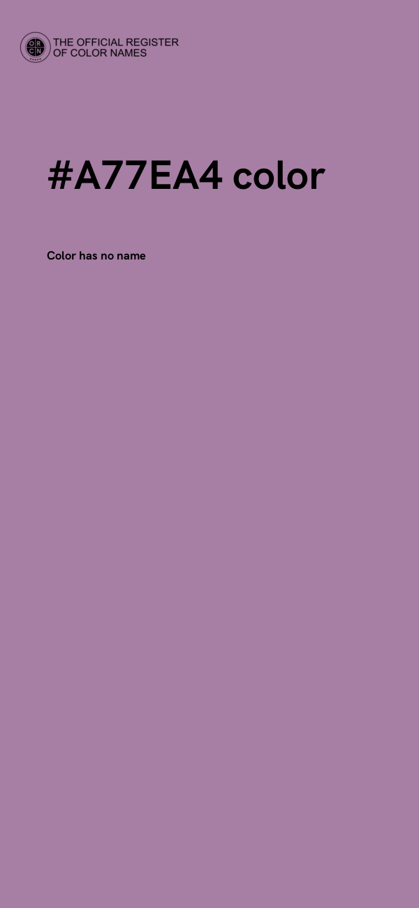 #A77EA4 color image