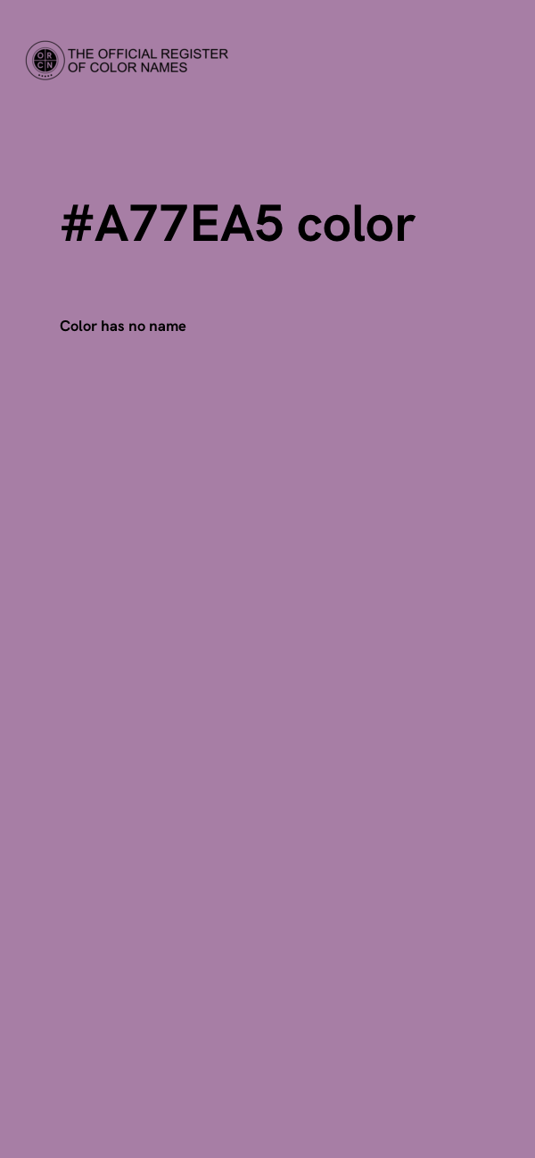 #A77EA5 color image