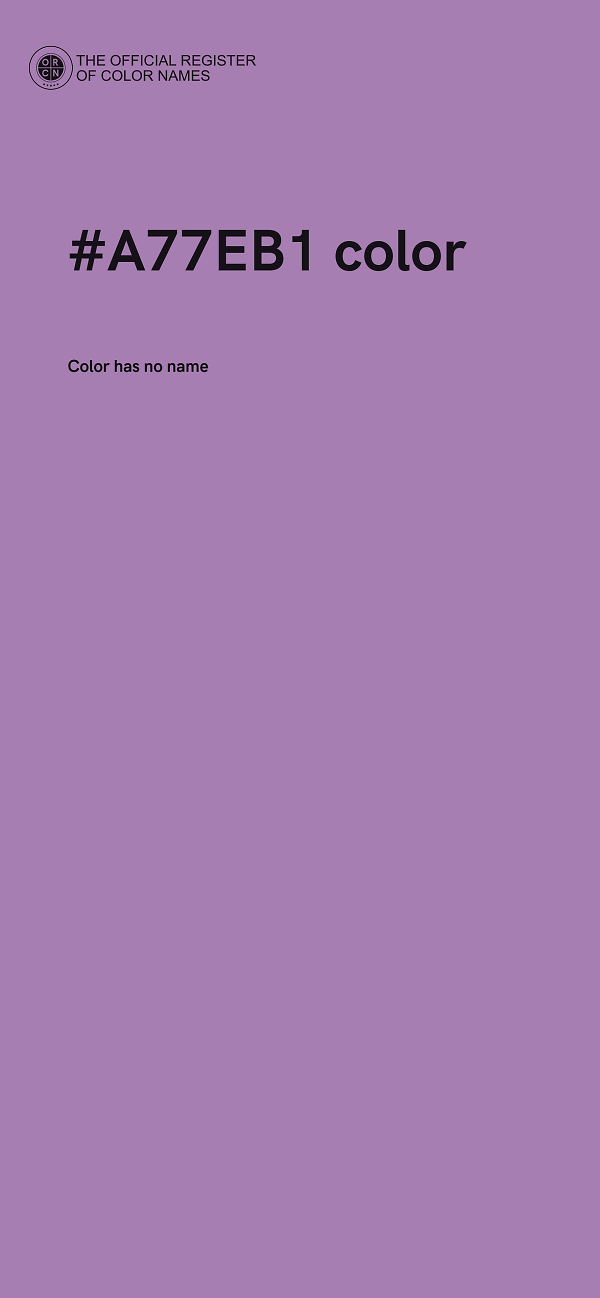 #A77EB1 color image