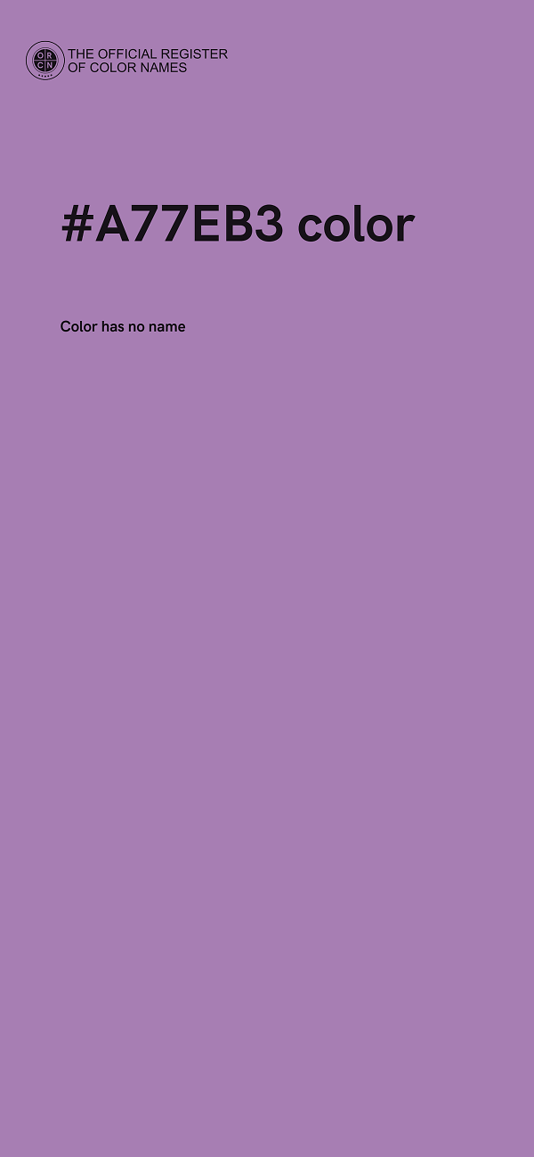 #A77EB3 color image