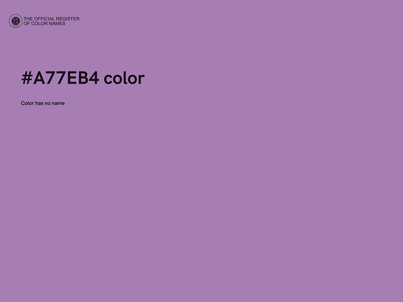 #A77EB4 color image