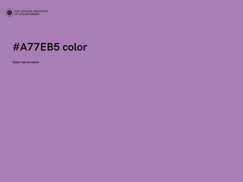 #A77EB5 color image