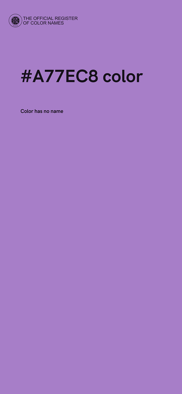 #A77EC8 color image