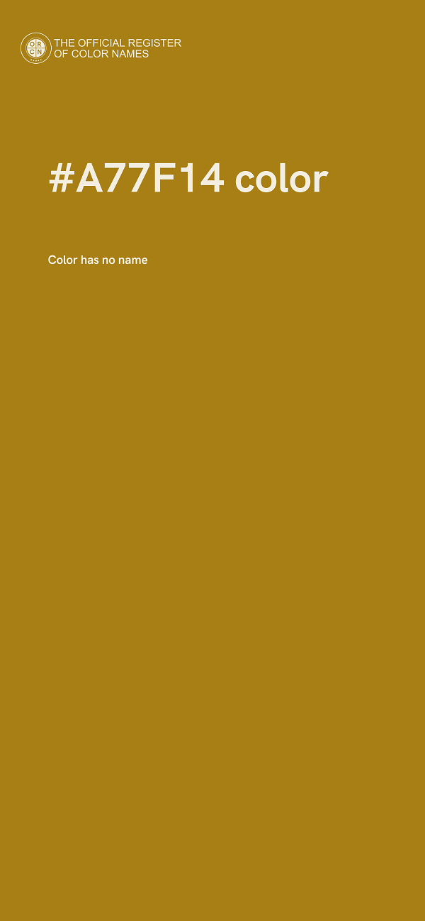 #A77F14 color image