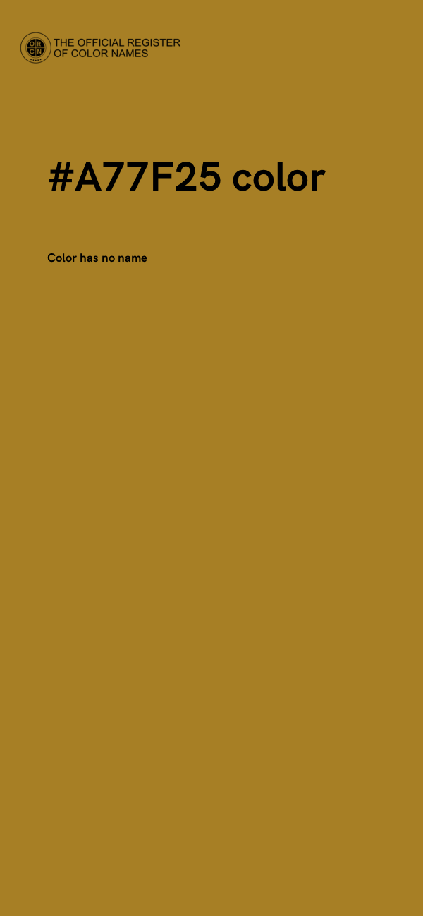 #A77F25 color image