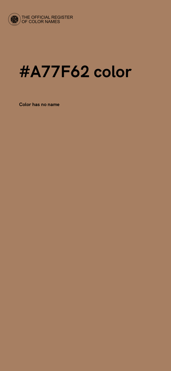#A77F62 color image