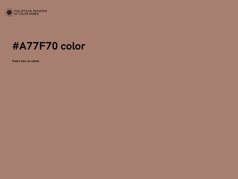 #A77F70 color image