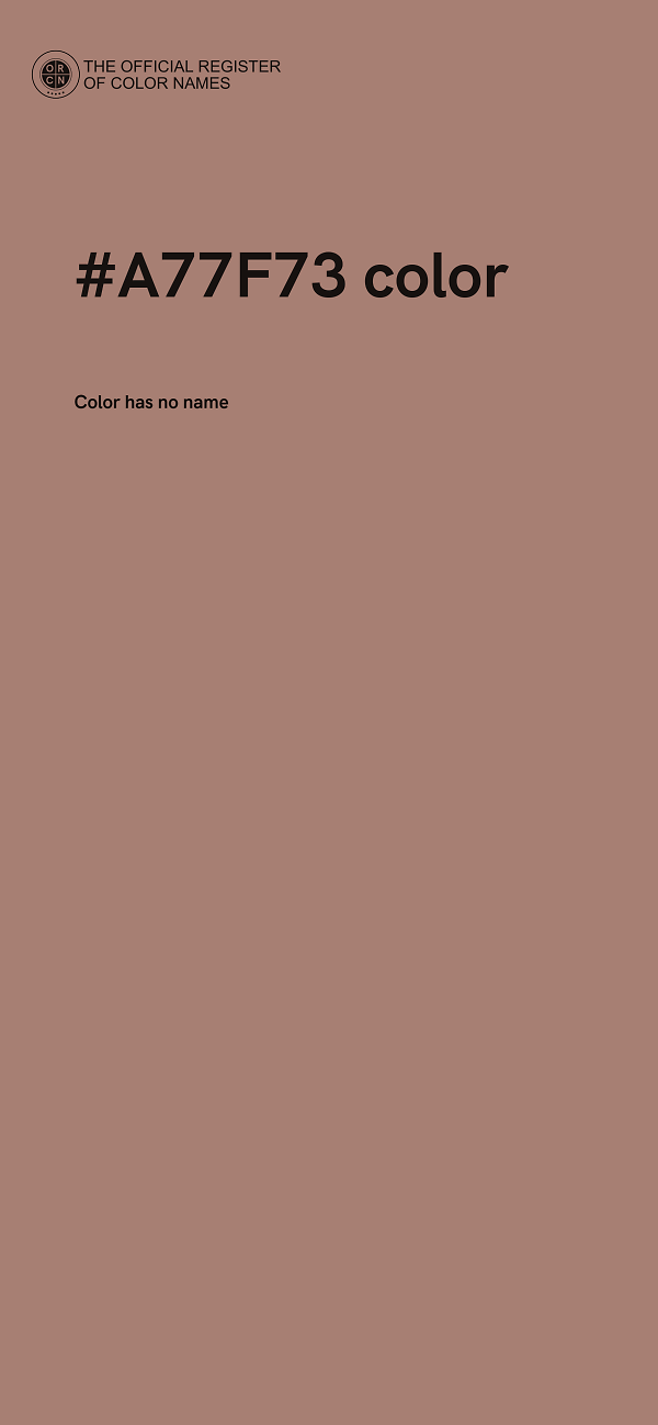 #A77F73 color image