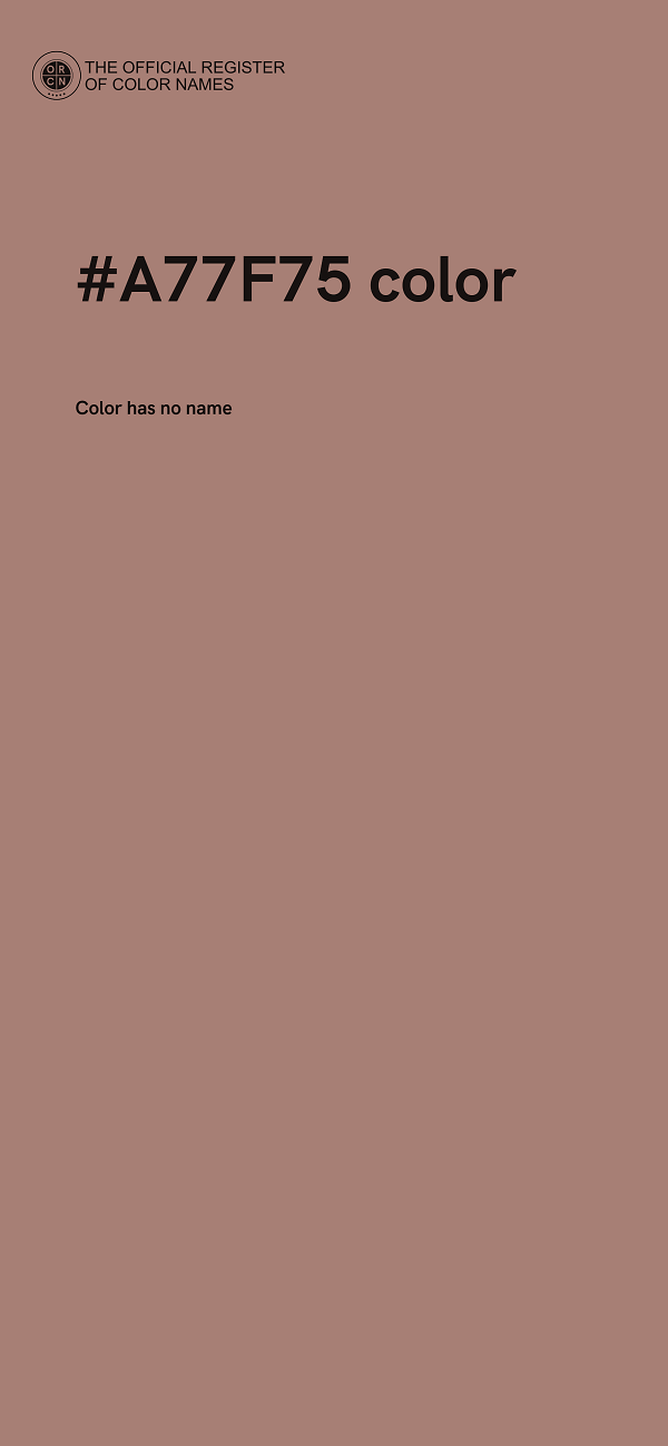 #A77F75 color image