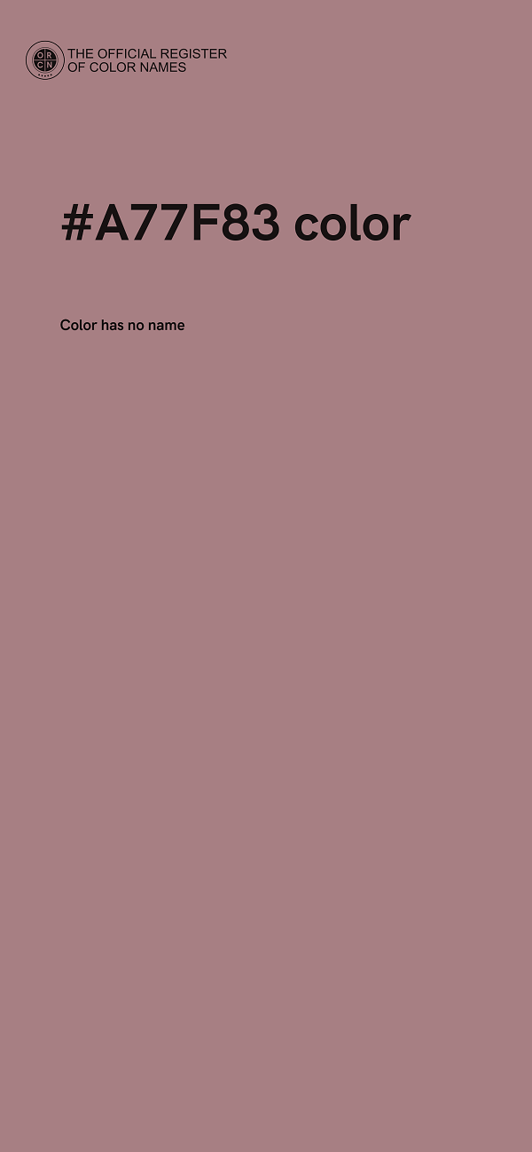 #A77F83 color image