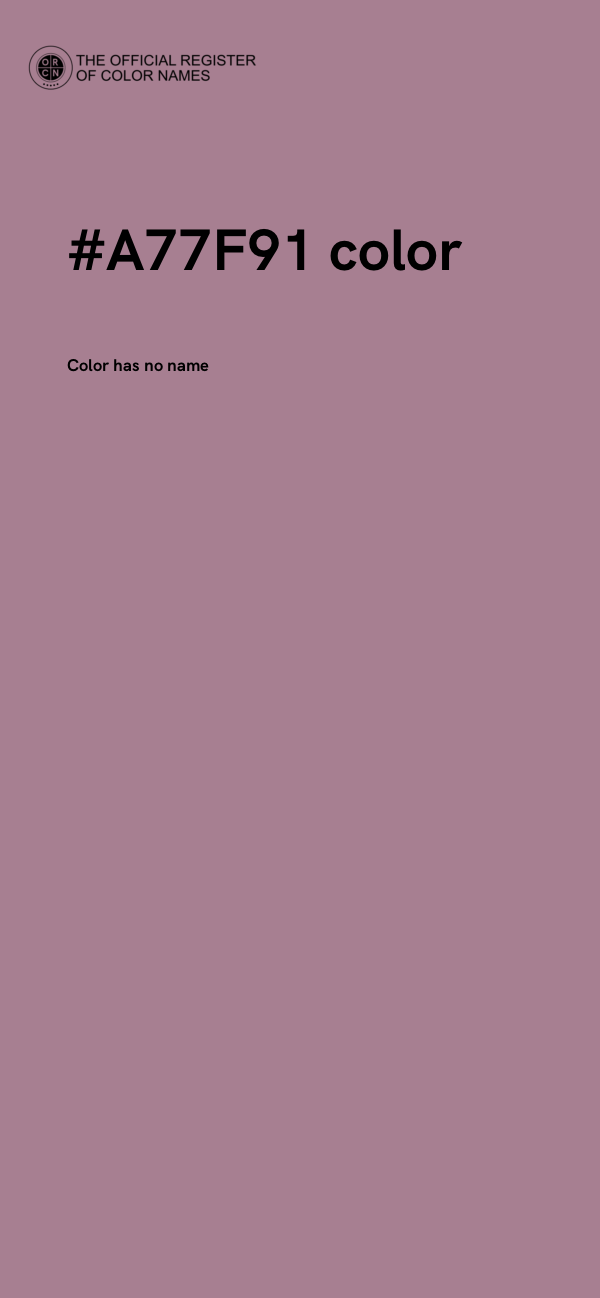 #A77F91 color image