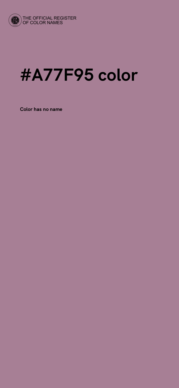 #A77F95 color image