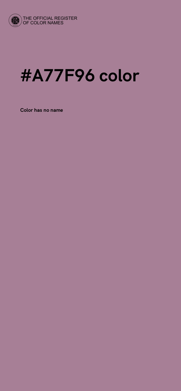 #A77F96 color image