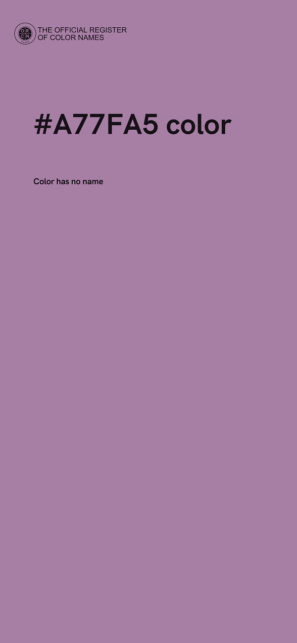 #A77FA5 color image