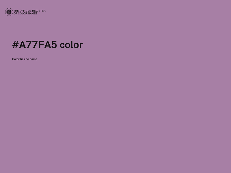#A77FA5 color image