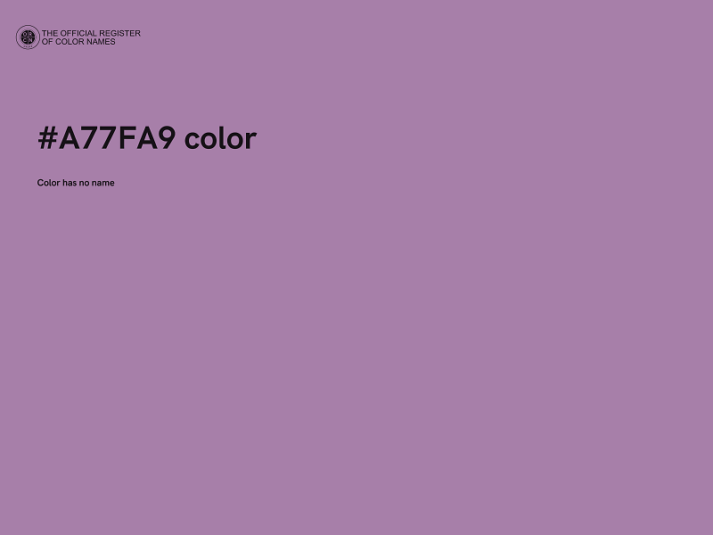 #A77FA9 color image