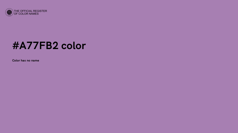 #A77FB2 color image