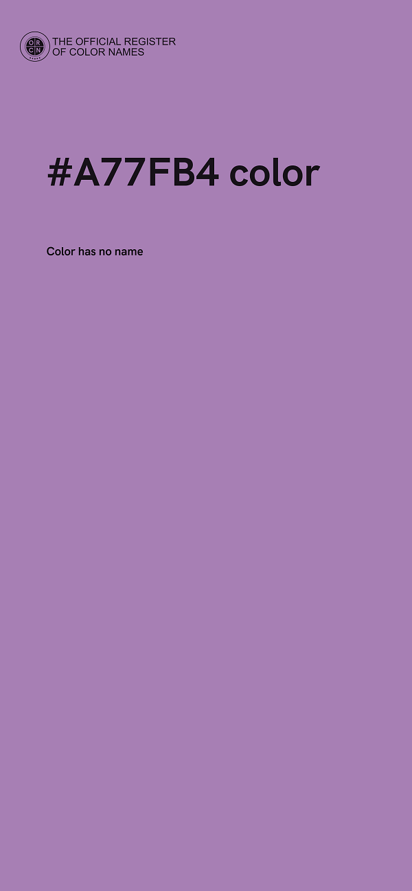 #A77FB4 color image