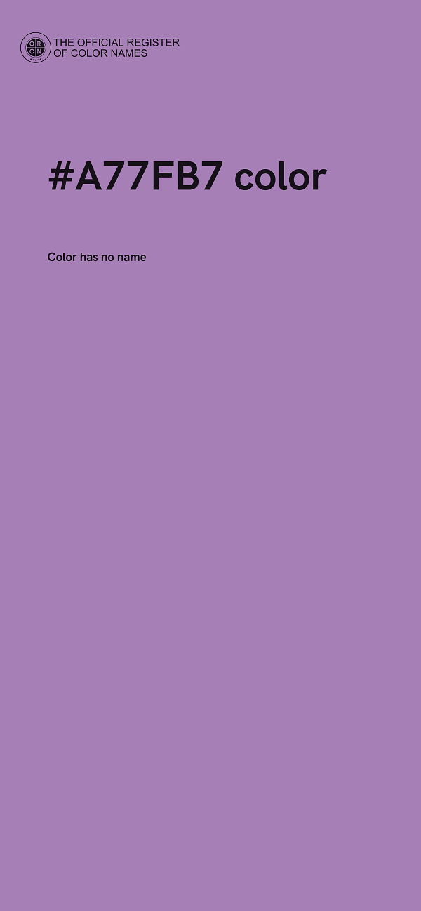 #A77FB7 color image