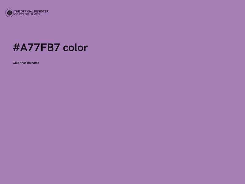 #A77FB7 color image