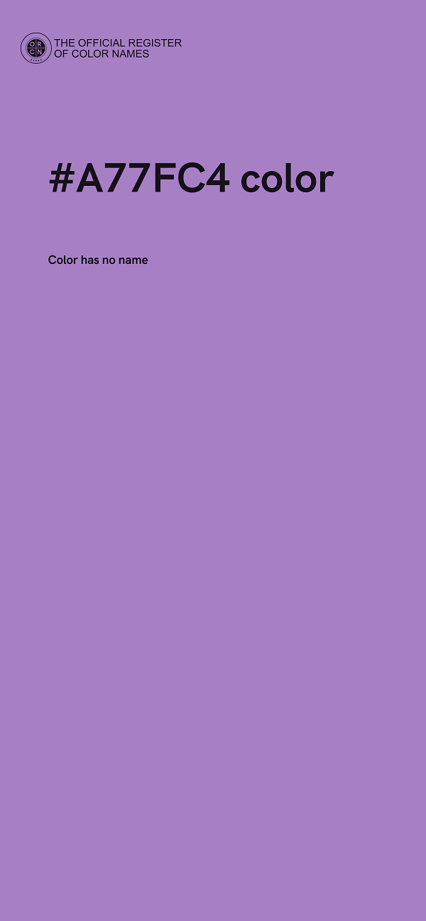 #A77FC4 color image
