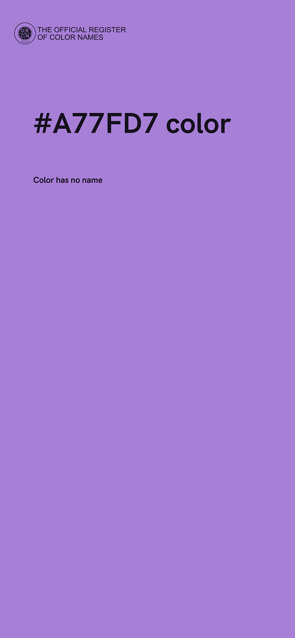 #A77FD7 color image