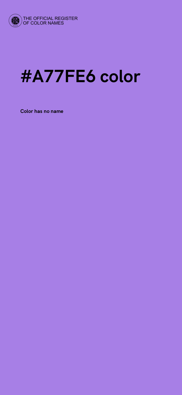 #A77FE6 color image