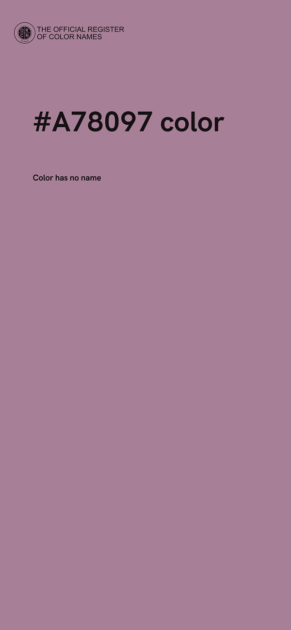 #A78097 color image