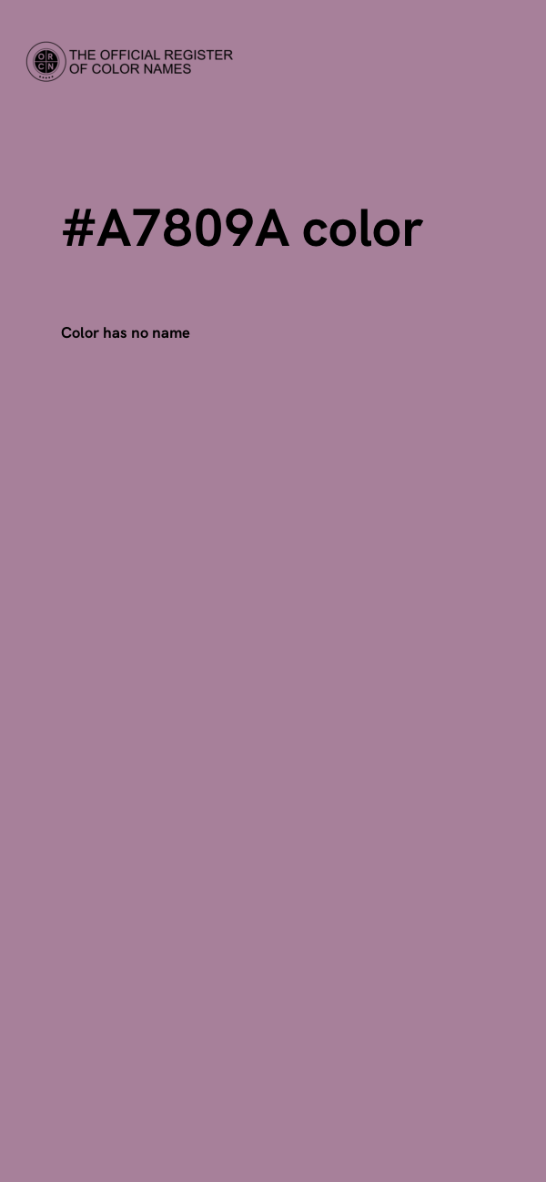 #A7809A color image