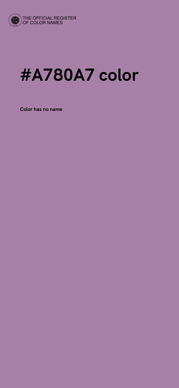 #A780A7 color image