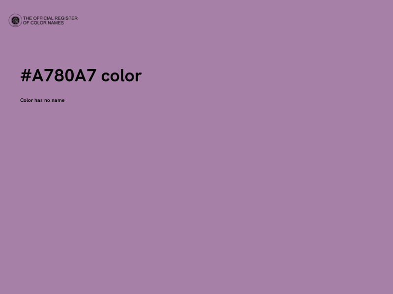 #A780A7 color image